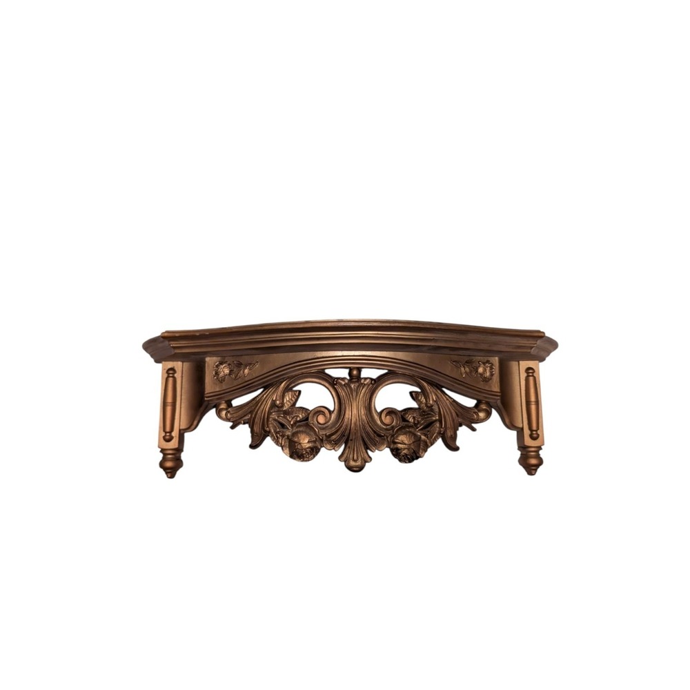 vintage DART 3056 shelf ornate rose flower Hollywood Regency detail wall decor